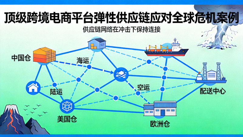 顶级跨境电商平台构建弹性供应链应对全球危机的成功案例分析配图 - 供应链网络在冲击下保持连接