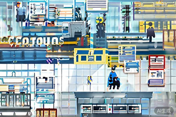 海关清关与文件准备示意图 - 展示商业发票、装箱单、原产地证等文件