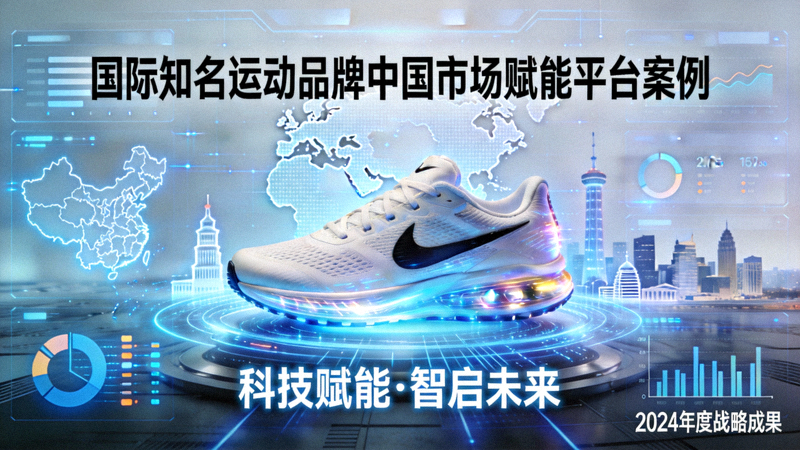 某国际知名运动品牌利用赋能型平台深化中国市场案例配图 - 运动鞋产品在充满科技感的场景中展示