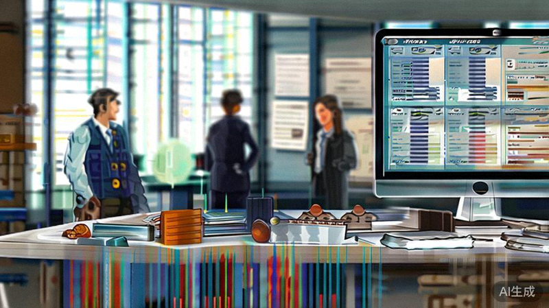 应对税务稽查与争议解决文章配图 - 放大镜审视财务报告与律师沟通场景