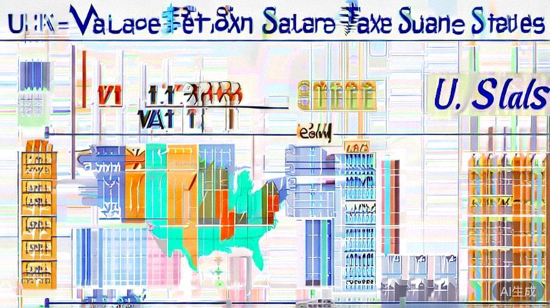 英美税务与销售税示意图 - 对比英国VAT与美国各州销售税的不同计算方式