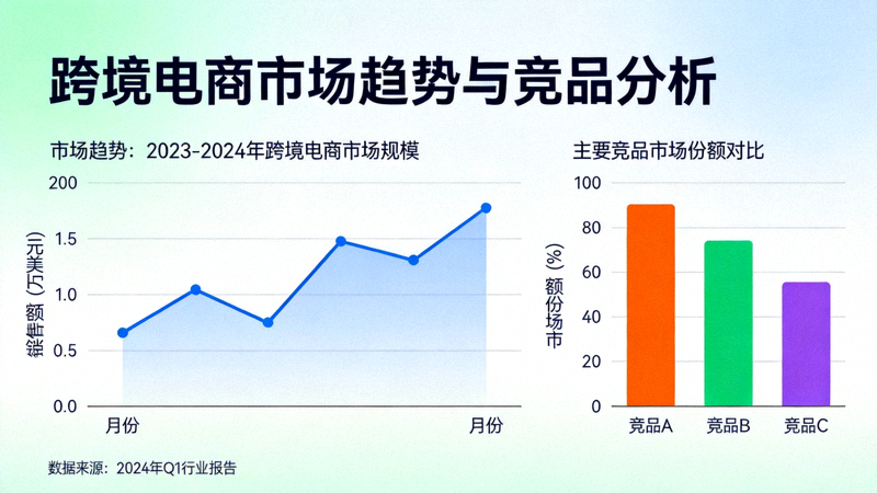 跨境电商数据分析工具可视化图表 - 展示市场趋势与竞品分析