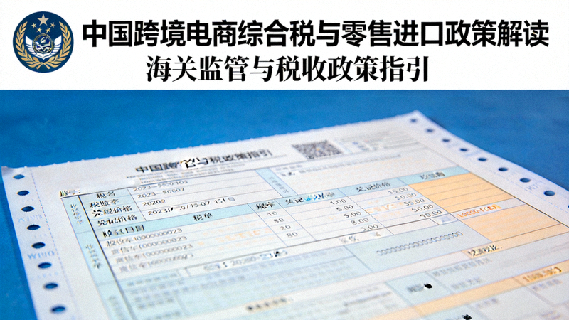 中国跨境电商综合税与零售进口政策解读配图 - 中国海关标志与税单